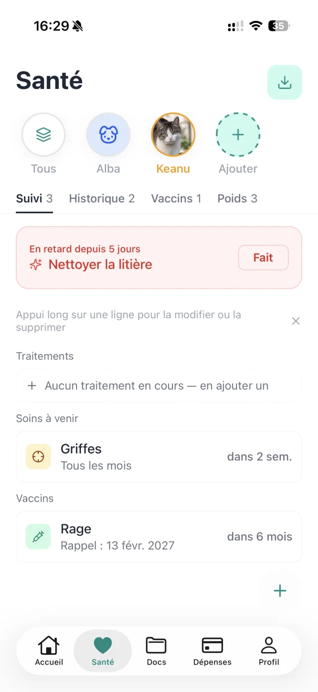 Écran 2 de l'application Animoo