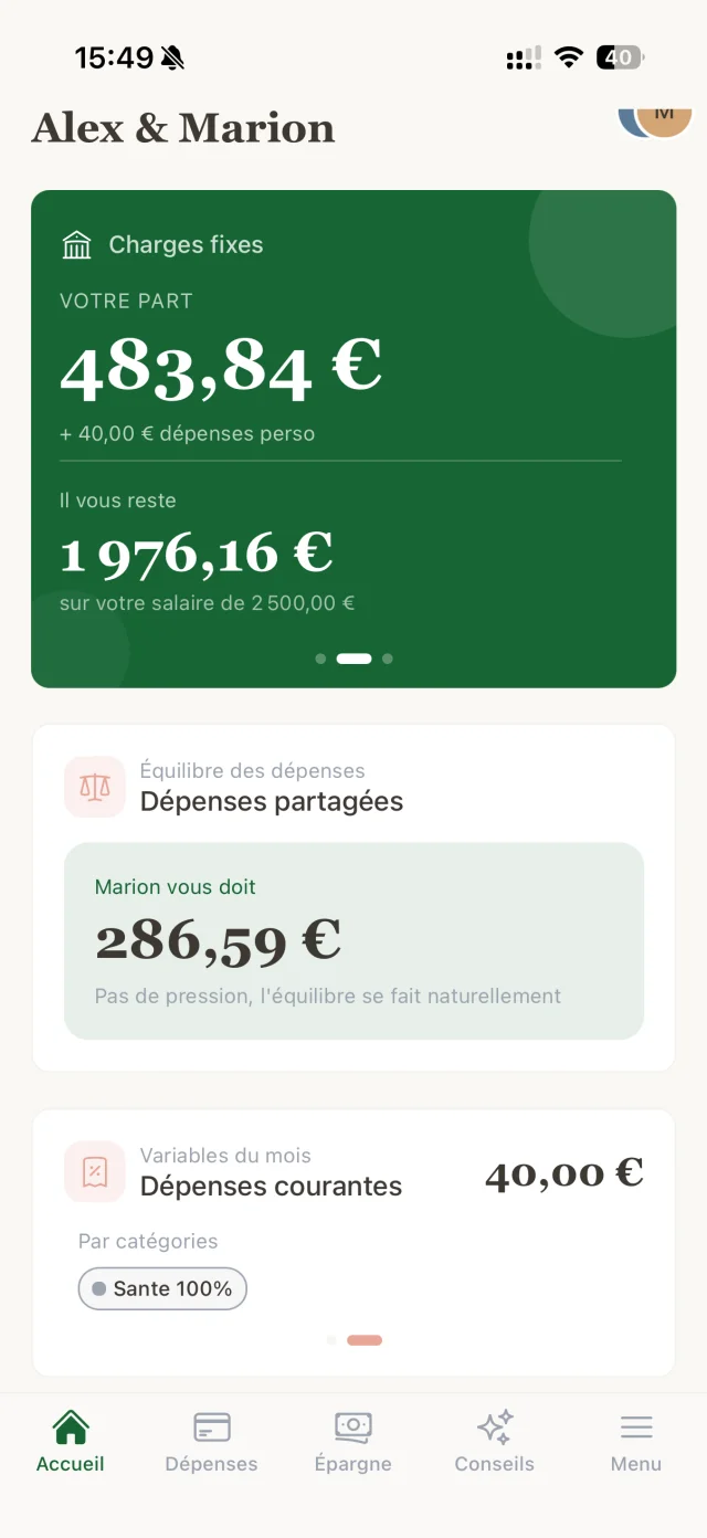 Écran 2 de l'application Qita